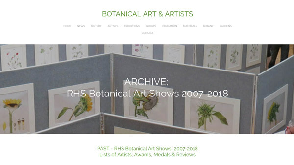 ARCHIVE:  RHS Botanical Art Shows 2007-2018