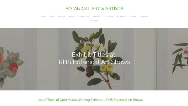 Exhibit Titles at RHS Botanical Art Shows