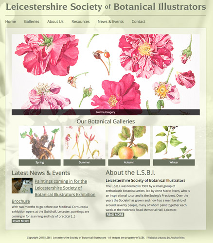 Leicestershire Society of Botanical Illustrators - new website