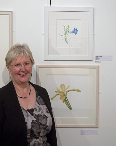 Ann Carlaw with her Highly Commended painting