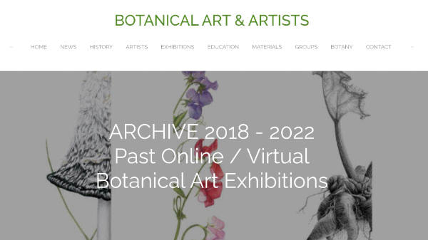 ARCHIVE ​2018 - 2022 Past Online / Virtual ​Botanical Art Exhibitions