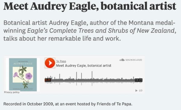Podcast Meet Audrey Eagle, botanical artist 