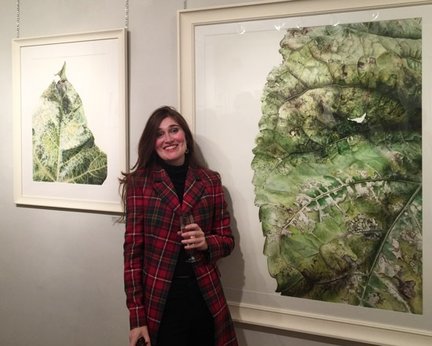 Jessica Shepherd at her Leafscape exhibition at Abbott & Holder in February 2017
