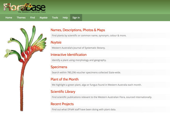 Home Page of FloraBase - The West Australia Flora