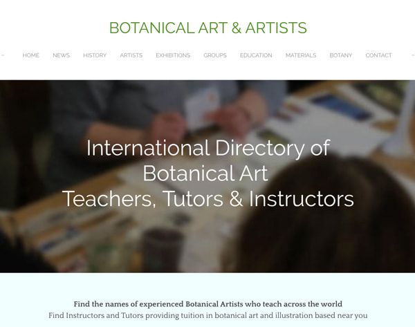 International Director of Botanical Art Teachers, Tutors and Instructors