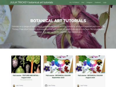 Julia Trickey botanical art tutorials