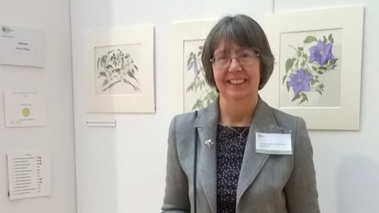 Kathy Pickles GM at the RHS London Botanical Art Show 2015