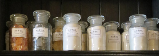 Pumice Powder on a shelf in L. Cornelissen & Son
