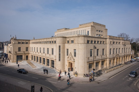 Exterior view of the Weston Library, Oxford